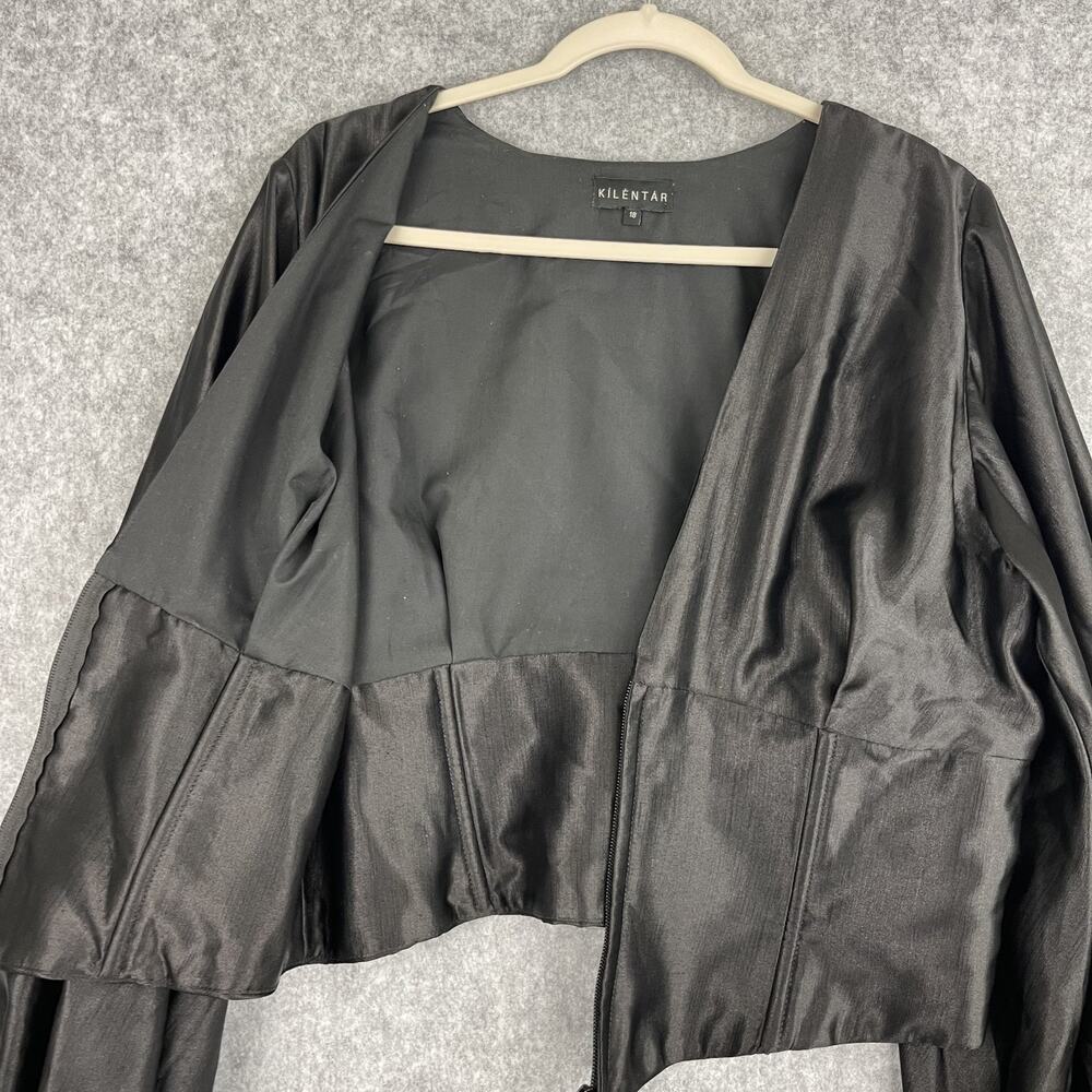 Kilentar Joyo Silk Corset Top Womens 18UK 14US Black Balloon Sleeve Avant Garde - Picture 7 of 16